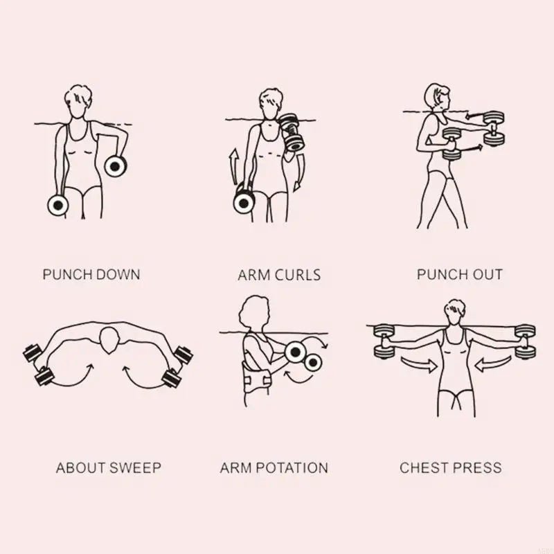 Aquatic Exercise Dumbbells Water Dumbbell Pool Resistance Aquatic Fitness Barbells Pool Weights Dumbbells for Adult