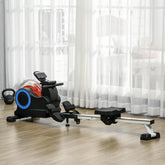 Soozier Foldable Rowing Machine, Water Row Machine with Wheels and LCD Monitor for Home Cardio Training