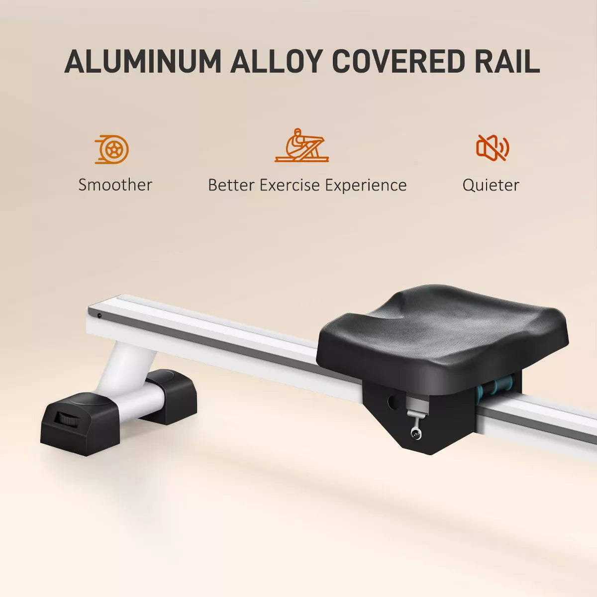 Soozier Foldable Rowing Machine, Water Row Machine with Wheels and LCD Monitor for Home Cardio Training