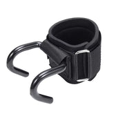Adjustable Strong Steel Hook Grips Straps Weight Lifting Strength Training Gym Fitness Black Wrist Support Lift Straps