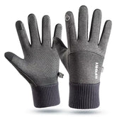 Black Winter Warm Full Fingers Waterproof Cycling Outdoor Sports Running Motorcycle Ski Touch Screen Fleece Gloves